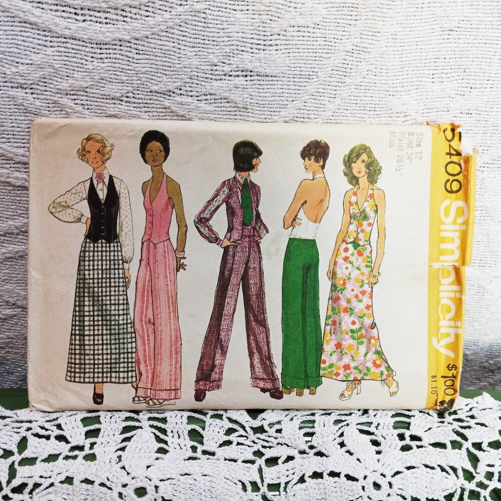 Vintage Simplicity Sewing Pattern # 5409 Miss Size 12 Waist 26 1/2 Bust 34 NIP